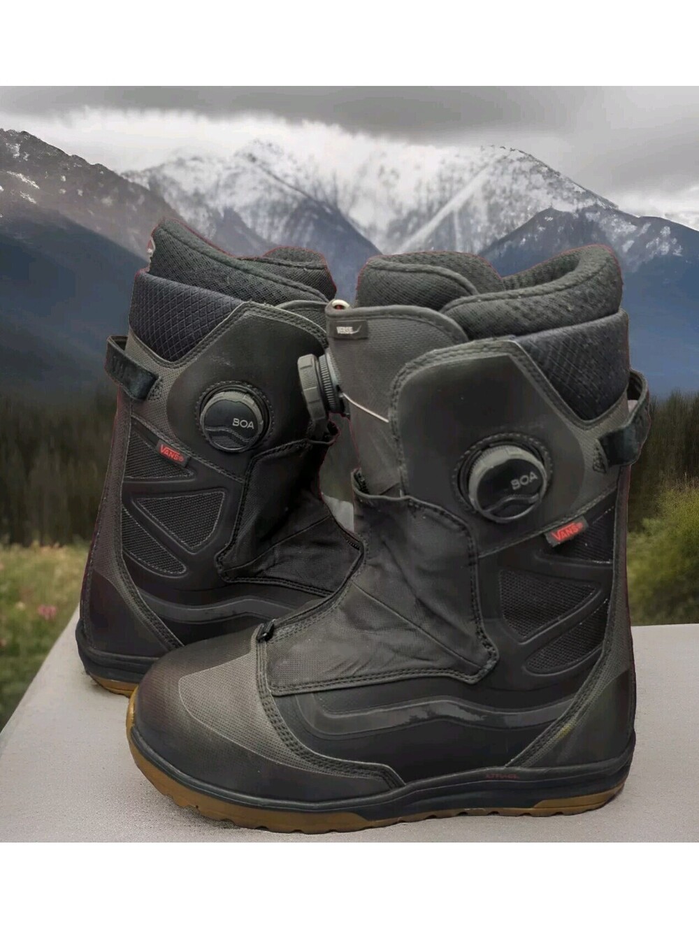 Vans Verse RARE Bryan Iguchi Snowboard Boots EXPERT FREERIDE MENS 10 BLACK GUM